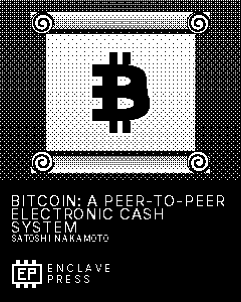 Bitcoin: A Peer-to-Peer Electronic Cash System, its cover, on the screen of a Ledger Flex
