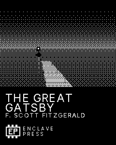 The Great Gatsby, an Enclave Press plate, on the screen of a Ledger Flex